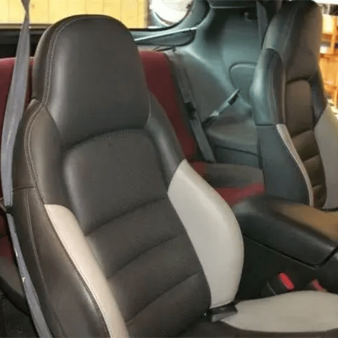Corvette C6 Seat Covers - Black & Gray - Lux Seat Covers