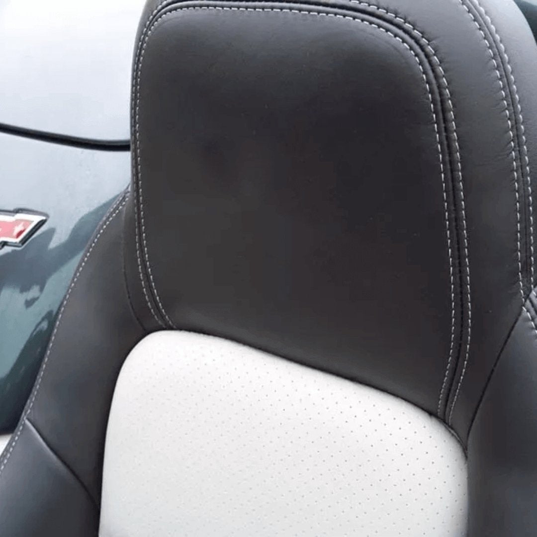 Corvette C6 Seat Covers - Black & Light Gray - Lux Seat Covers
