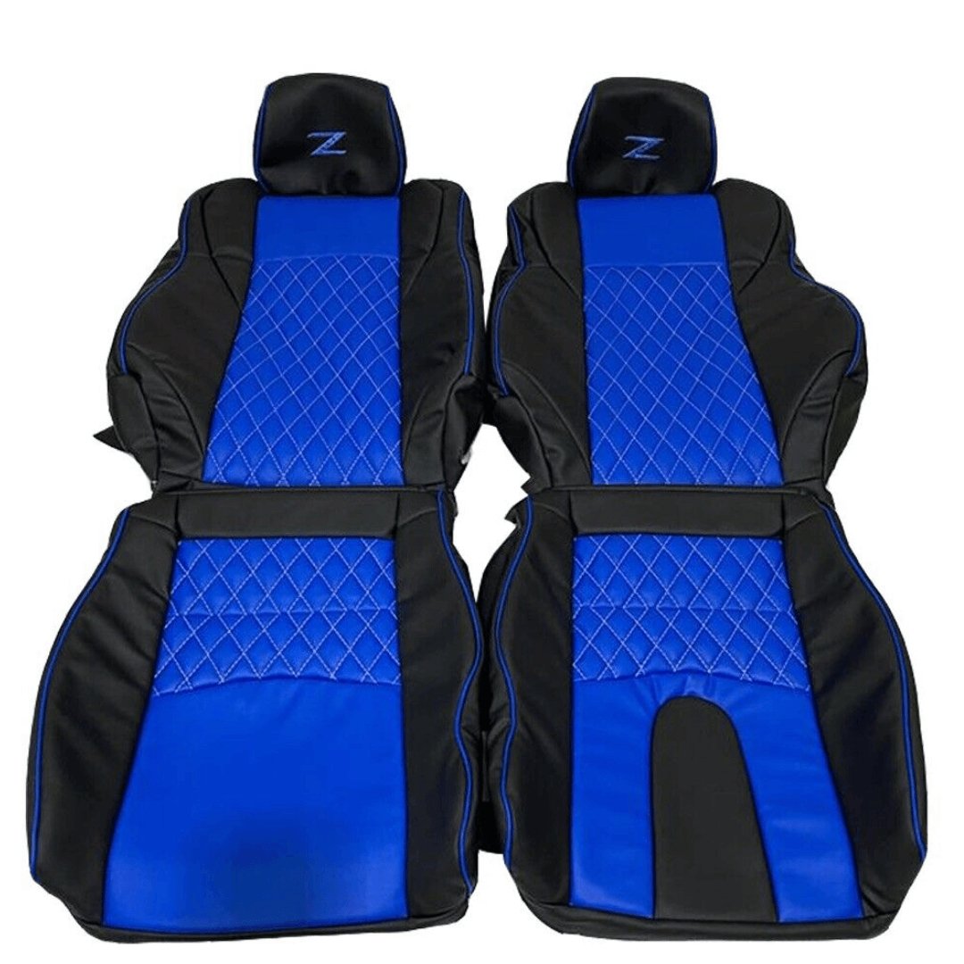 Nissan 350Z Seat Covers - Black & Blue Diamond - Lux Seat Covers