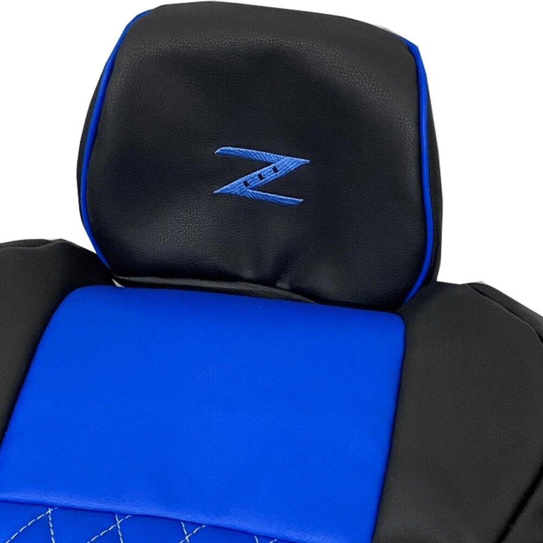 Nissan 350Z Seat Covers - Black & Blue Diamond - Lux Seat Covers
