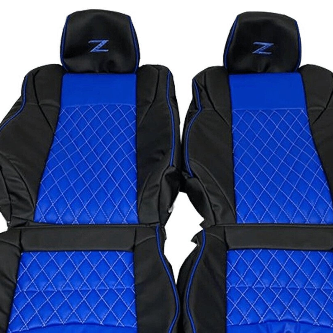 Nissan 350Z Seat Covers - Black & Blue Diamond - Lux Seat Covers