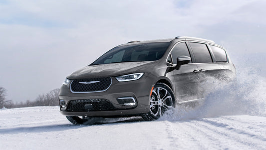 Interior view of the 2024 Chrysler Pacifica Pinnacle, showcasing luxurious appointments and state-of-the-art technology, ideal for family travel.