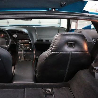 Corvette C4 black leather seat covers – OEM replacement designed for a sleek and modern interior. Competes with Ridies.com, Top Flight Automotive, Lseat.com, and Kustom Interior.