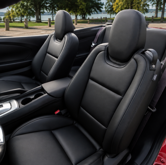 2010-2015 Chevrolet Camaro black OEM replacement seat skins with factory-inspired interior restoration styling