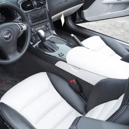 Corvette C6 Seat Covers - Black & Light Gray - Lux Seat Covers