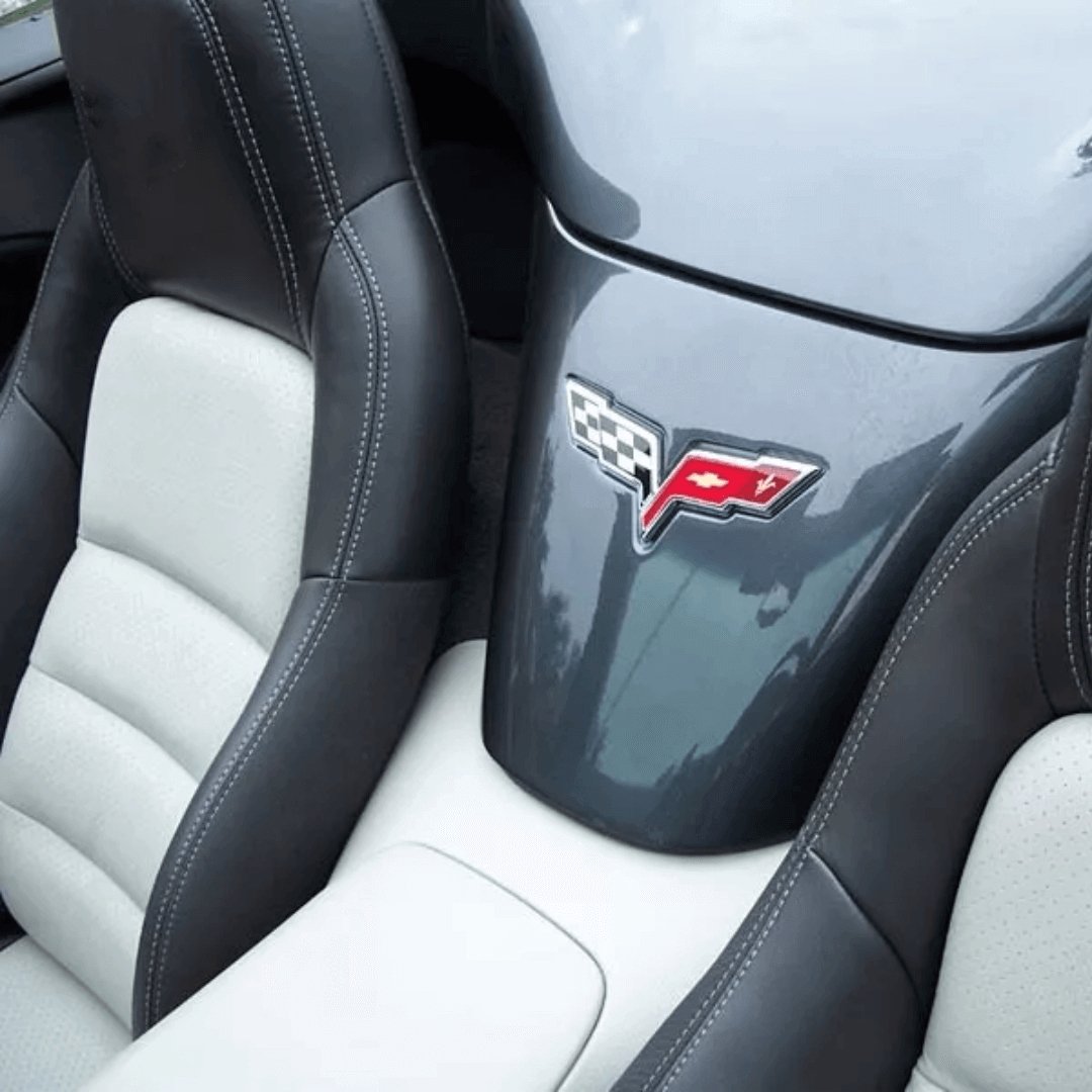 Corvette C6 Seat Covers - Black & Light Gray - Lux Seat Covers
