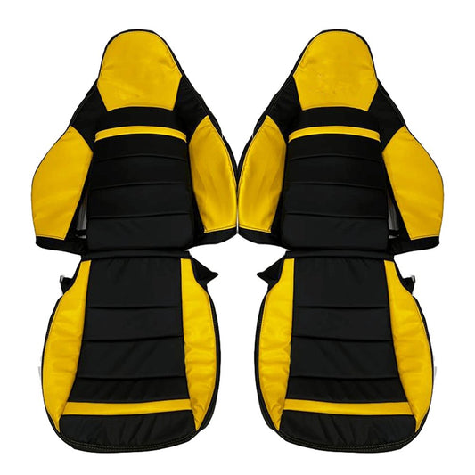 Corvette C6 Seat Covers - Yellow & Black - Lux Seat Covers