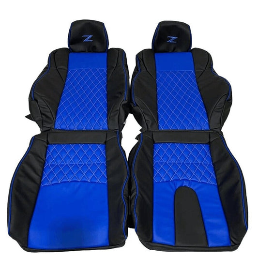 Nissan 350Z Seat Covers - Black & Blue Diamond - Lux Seat Covers