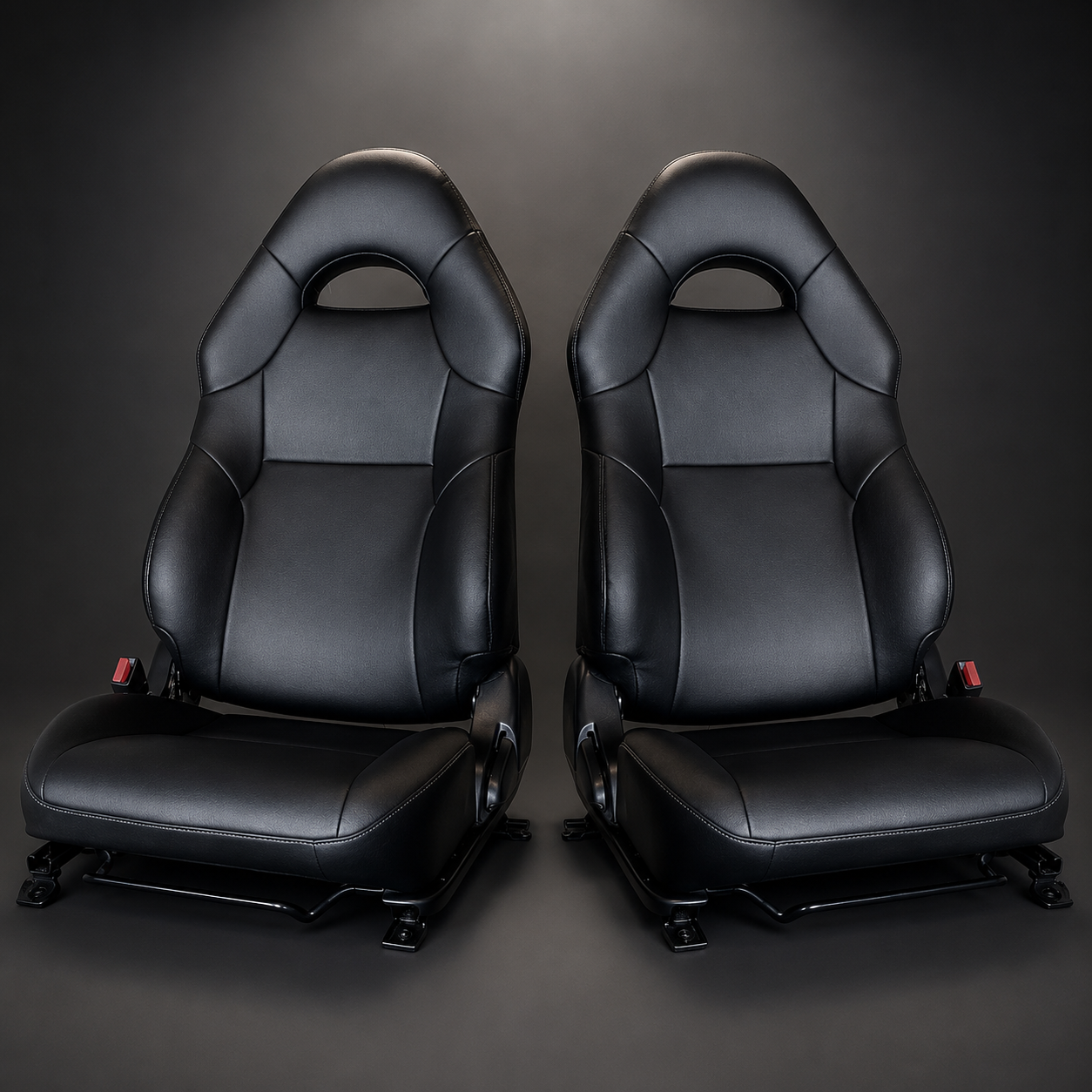 1999-2006 Toyota Celica T230 black OEM replacement seat covers with factory-inspired sporty interior upholstery design
